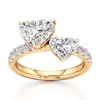 Thumbnail Image 1 of J'Lure Heart Brilliant-Cut Two-Stone Lab-Grown Diamond Engagement Ring 3-1/3 ct tw 18K Yellow Gold
