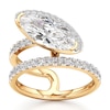 Thumbnail Image 1 of J'Lure Moval Old-Cut Lab-Grown Diamond Spiral Engagement Ring 2-5/8 ct tw 18K Yellow Gold