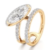 Thumbnail Image 4 of J'Lure Moval Old-Cut Lab-Grown Diamond Spiral Engagement Ring 2-5/8 ct tw 18K Yellow Gold