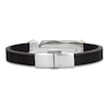Thumbnail Image 3 of Baraka Men's Black Diamond Bar Bracelet with Rubber Strap 1/6 ct tw Stainless Steel & 18K Yellow Gold 7.75"
