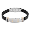Thumbnail Image 4 of Baraka Men's Black Diamond Bar Bracelet with Rubber Strap 1/6 ct tw Stainless Steel & 18K Yellow Gold 7.75"