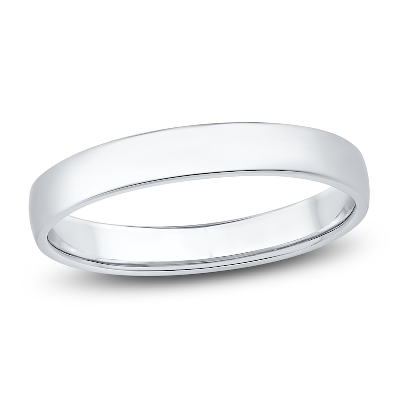 Main Image 1 of Comfort Fit Wedding Band 10K White Gold 3mm Size 7