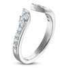 Thumbnail Image 2 of Vera Wang VOW Marquise & Round-Cut Lab-Grown Diamond Open Shank Wedding Band 1/2 ct tw 14K White Gold