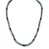 Thumbnail Image 1 of 1933 by Esquire Men's Blue Cultured Pearl, Black Diamond & Black Spinel Necklace 1/6 ct tw Black Rhodium-Plated Sterling Silver 22"