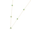 Thumbnail Image 2 of Lab-Created Emerald Bezel-Set Station Necklace 10K Yellow Gold 18"