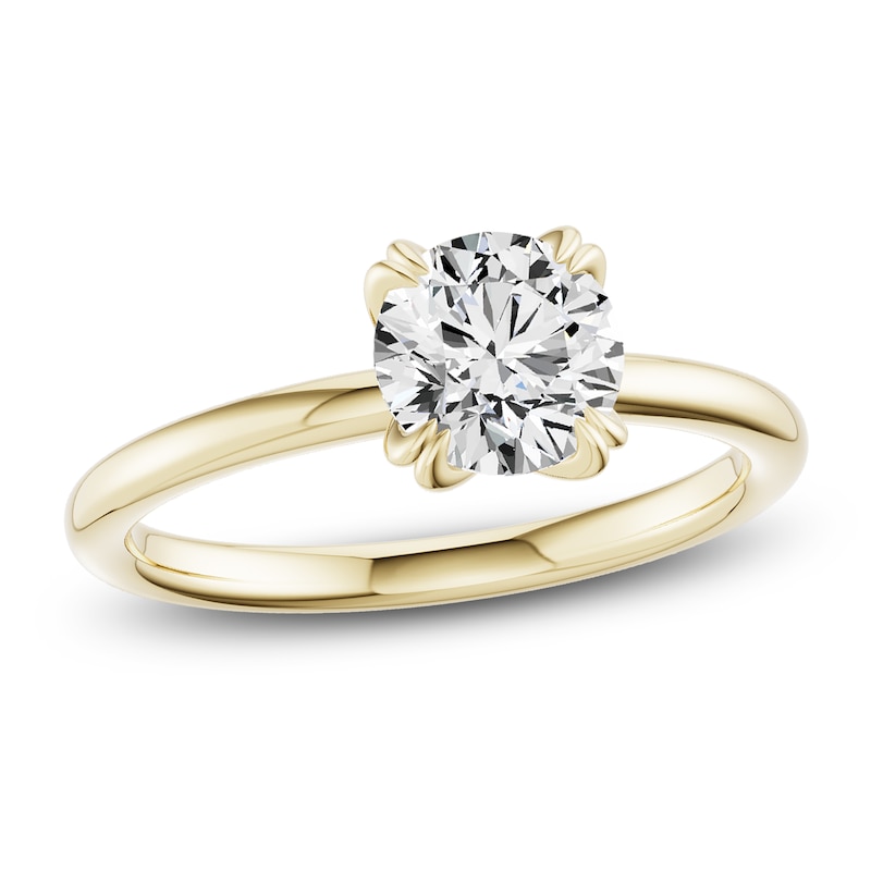Main Image 1 of Round-Cut Diamond Solitaire Engagement Ring 1-1/2 ct tw 14K Yellow Gold (I2/I)