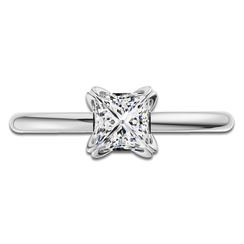 Main Image 3 of Princess-Cut Diamond Solitaire Engagement Ring 1 ct tw 14K White Gold (I2/1)