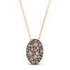Thumbnail Image 1 of Le Vian Chocolate Diamonds Oval Necklace 1-5/8 ct tw 14K Honey Gold 19"