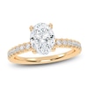 Thumbnail Image 1 of Oval-Cut Lab-Grown Diamond Engagement Ring 1-1/4 ct tw 14K Yellow Gold