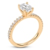 Thumbnail Image 2 of Oval-Cut Lab-Grown Diamond Engagement Ring 1-1/4 ct tw 14K Yellow Gold