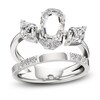 Thumbnail Image 1 of J'Lure Oval Portrait-Cut & Lozenge Step-Cut Lab-Grown Diamond Ring 2-1/8 ct tw 14K White Gold