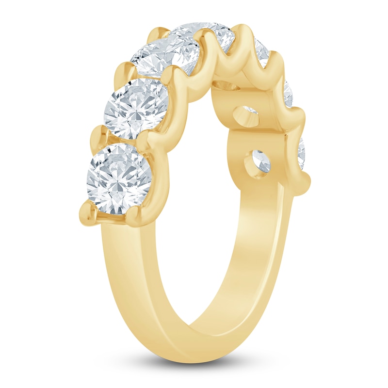 Main Image 2 of Lab-Grown Diamond Seven-Stone Anniversary Ring 3 ct tw 14K Yellow Gold