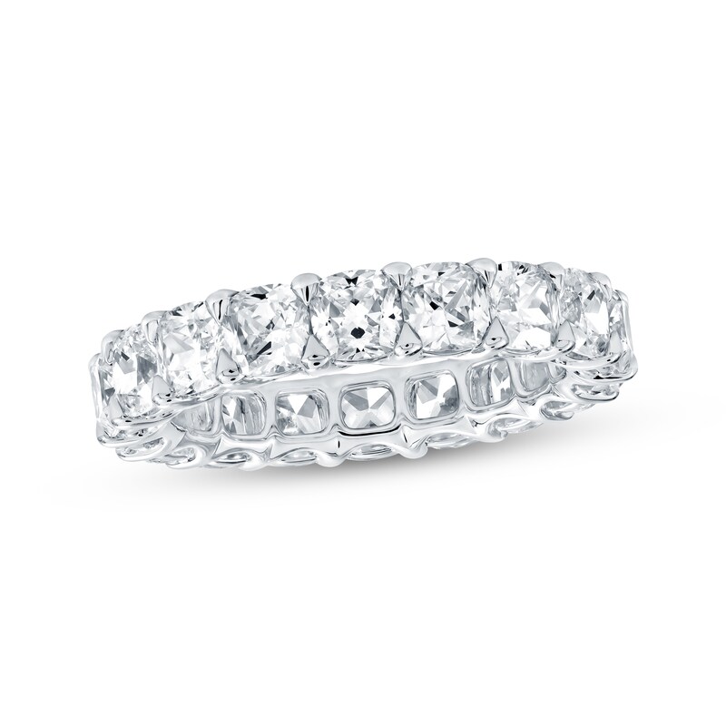 Main Image 1 of Cushion-Cut Lab-Grown Diamond Eternity Band 4-7/8 - 6 ct tw Platinum