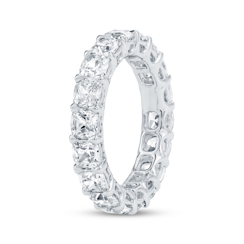 Main Image 2 of Cushion-Cut Lab-Grown Diamond Eternity Band 4-7/8 - 6 ct tw Platinum