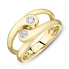 Thumbnail Image 2 of Shy Creation Diamond Yin-Yang Bypass Ring 1/6 ct tw 14K Yellow Gold SC55028285