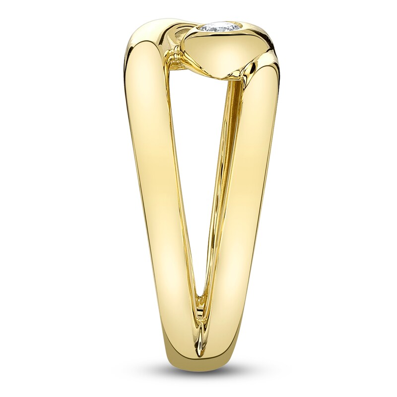 Main Image 3 of Shy Creation Diamond Yin-Yang Bypass Ring 1/6 ct tw 14K Yellow Gold SC55028285