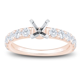 Lab-Grown Diamond Engagement Ring Setting 1 ct tw 14K Rose Gold