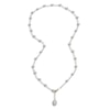 Thumbnail Image 2 of Cultured Pearl Station Back Drop Necklace 14K Yellow Gold 28"