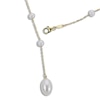 Thumbnail Image 3 of Cultured Pearl Station Back Drop Necklace 14K Yellow Gold 28"