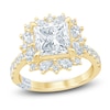 Thumbnail Image 1 of Pnina Tornai Princess-Cut Lab-Grown Diamond Halo Engagement Ring 4-1/5 ct tw 14K Yellow Gold