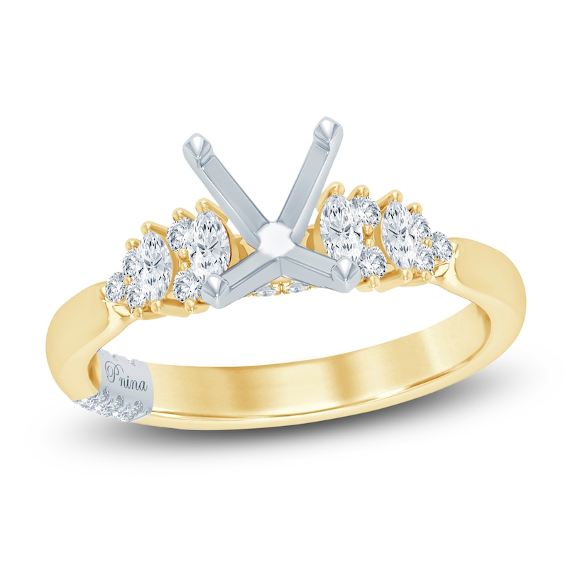 Main Image 1 of Pnina Tornai Lab-Grown Diamond Engagement Ring Setting 1/3 ct tw 14K Yellow Gold