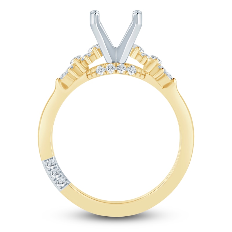 Main Image 4 of Pnina Tornai Lab-Grown Diamond Engagement Ring Setting 1/3 ct tw 14K Yellow Gold