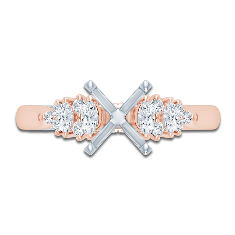 Main Image 3 of Pnina Tornai Lab-Grown Diamond Engagement Ring Setting 1/3 ct tw 14K Rose Gold