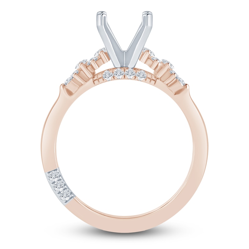 Main Image 4 of Pnina Tornai Lab-Grown Diamond Engagement Ring Setting 1/3 ct tw 14K Rose Gold