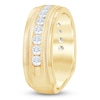 Thumbnail Image 2 of Men's Lab-Grown Diamond Milgrain-Edge Band 1 ct tw 14K Yellow Gold