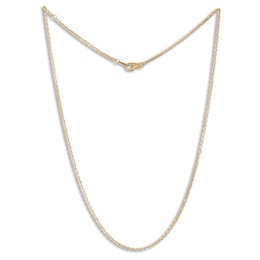 Mirror Cable Chain Necklace 1.6mm Solid 10K Yellow Gold 18"