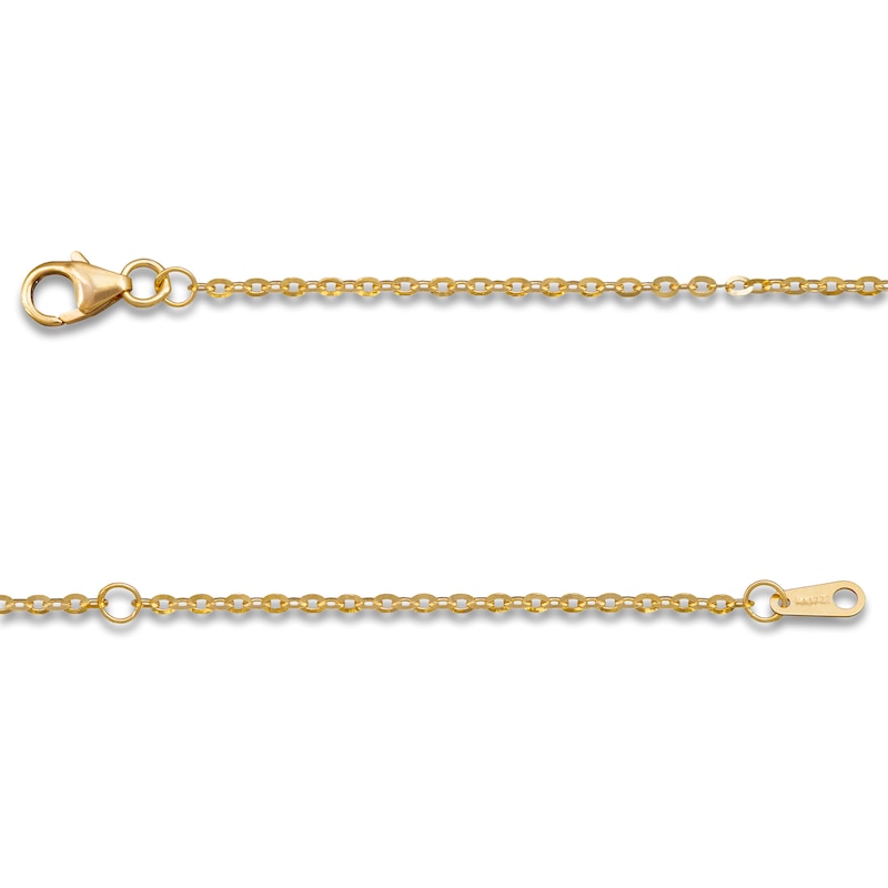 Main Image 3 of Mirror Cable Chain Necklace 1.6mm Solid 10K Yellow Gold 18"