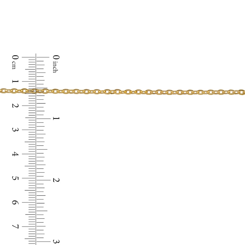 Main Image 4 of Mirror Cable Chain Necklace 1.6mm Solid 10K Yellow Gold 18"
