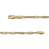 Thumbnail Image 3 of Diamond-Cut Paperclip Chain Necklace 2.35mm Hollow 10K Yellow Gold 18"