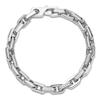 Thumbnail Image 1 of Men's White Lab-Created Sapphire Link Bracelet Stainless Steel 8.5"