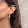 Thumbnail Image 3 of Shy Creation Baguette & Round-Cut Multi-Diamond Pillow Hoop Earrings 1/3 ct tw 14K Yellow Gold