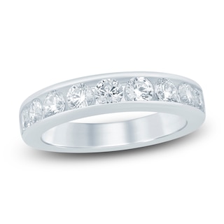 Lab-Grown Diamond Channel-Set Anniversary Ring 1-1/2 ct tw 14K White Gold