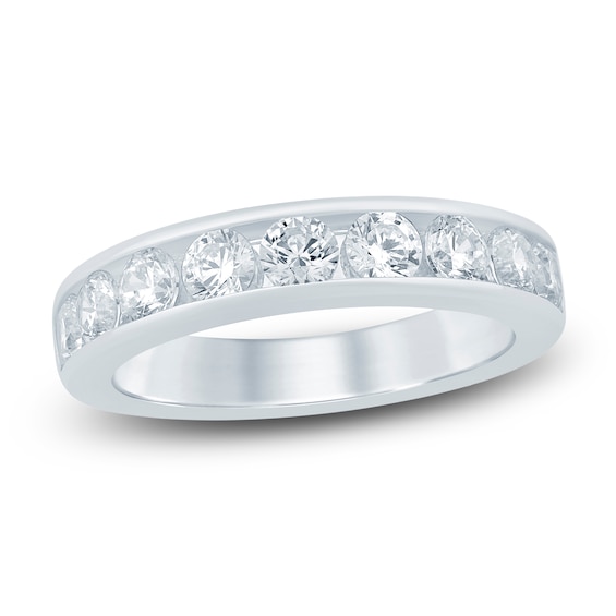 Lab-Grown Diamond Channel-Set Anniversary Ring 1-1/2 ct tw 14K White Gold