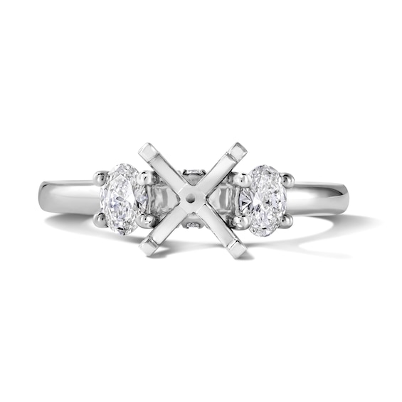Chosen Certified Oval-Cut Diamond Engagement Ring Setting 1/2 ct tw 14K White Gold