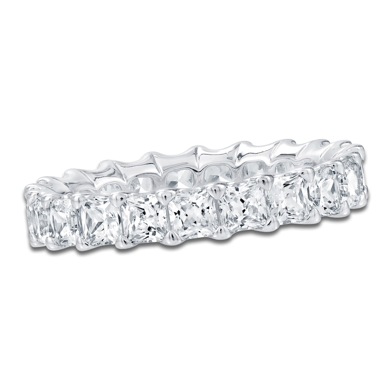 Main Image 1 of Certified Princess-Cut Diamond Eternity Band 3-3/8 to 4-1/3 ct tw Platinum