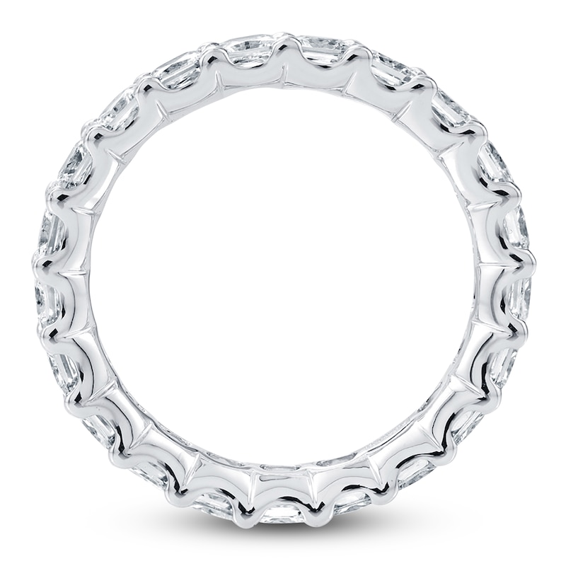 Main Image 2 of Certified Princess-Cut Diamond Eternity Band 3-3/8 to 4-1/3 ct tw Platinum