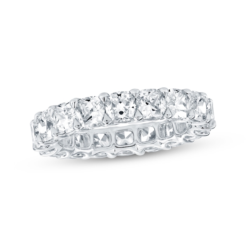 Main Image 1 of Cushion-Cut Lab-Grown Diamond Eternity Band 4-7/8 to 6 ct tw Platinum