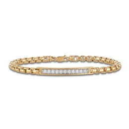 1933 by Esquire Diamond Bar and Link Bracelet 1/3 ct tw 14K Yellow Gold-Plated Sterling Silver 8.5"