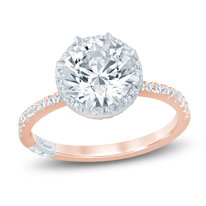 Main Image 1 of Pnina Tornai Lab-Grown Diamond Certified Round-Cut Halo Engagement Ring 2-1/2 ct tw 14K Rose Gold