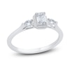 Thumbnail Image 1 of Diamond Engagement Ring 1/2 ct tw Emerald/Pear-shaped 14K White Gold