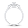 Thumbnail Image 3 of Diamond Engagement Ring 1/2 ct tw Emerald/Pear-shaped 14K White Gold