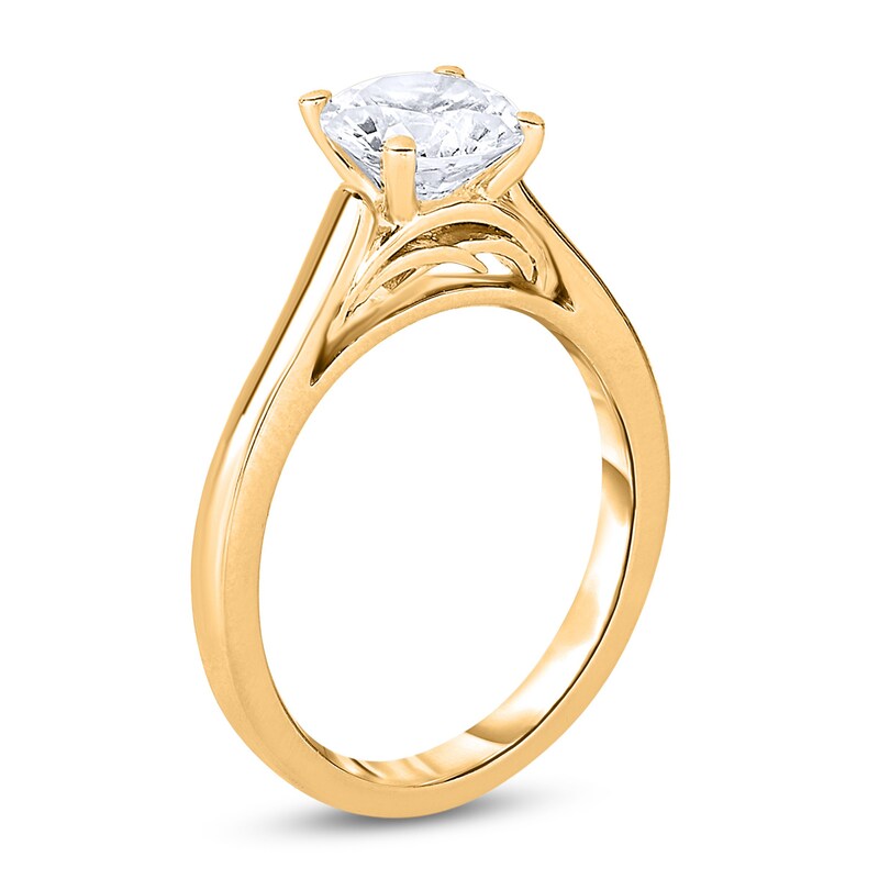Main Image 2 of Diamond Solitaire Engagement Ring 1-1/2 ct tw Round 14K Yellow Gold (I2/I)