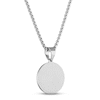 Thumbnail Image 2 of Diamond Cross Disk Necklace 1/10 ct tw Round Ion-Plated Stainless Steel 22"