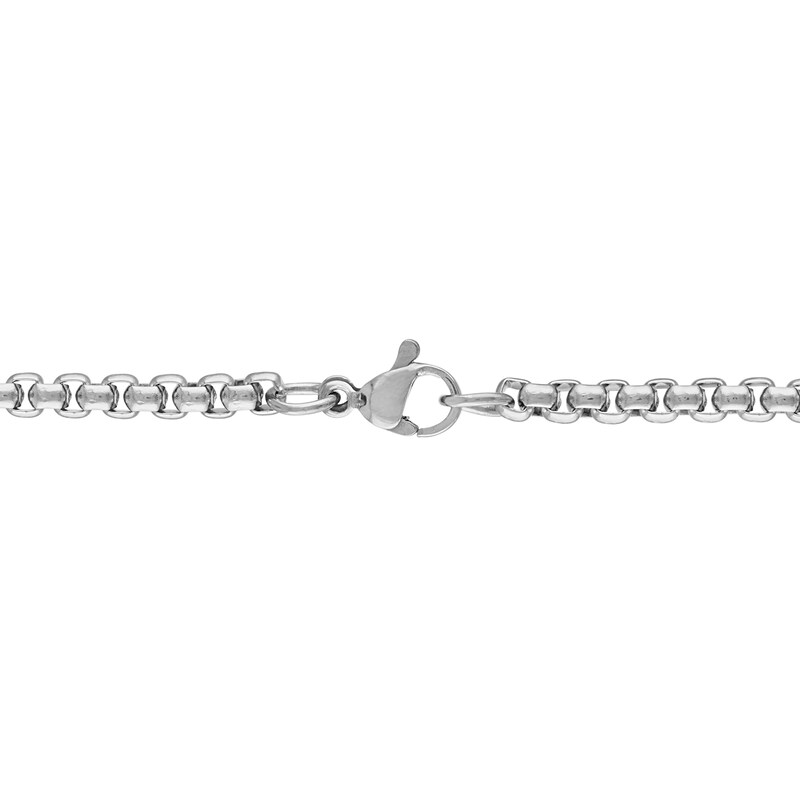 Main Image 3 of Diamond Cross Disk Necklace 1/10 ct tw Round Ion-Plated Stainless Steel 22"