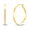 Thumbnail Image 0 of Polished Square Tube Hoop Earrings 14K Yellow Gold