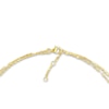 Mixed Chain Bracelet 14K Yellow Gold 7.5" Adj.